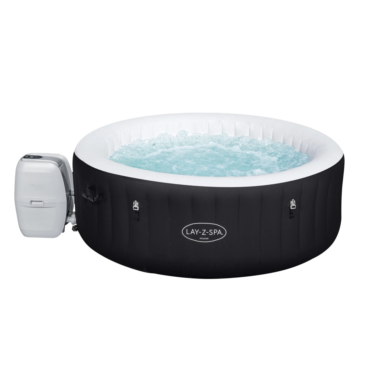 Lay-z Spa Lay-Z-Spa® AirJet Miami - 4 Person Inflatable Hot Tub 1 Lay-z Spa Lay-Z-Spa® AirJet Miami - 4 Person Inflatable Hot Tub