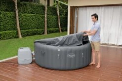 Lay-z Spa Lay-Z-Spa® HydroJet Pro Santorini - 7 Person Inflatable Hot Tub -Outdoor Living Hot Tubs 03Cover 9b3c3705 dc9e 4759 92b1 51926c484ec2