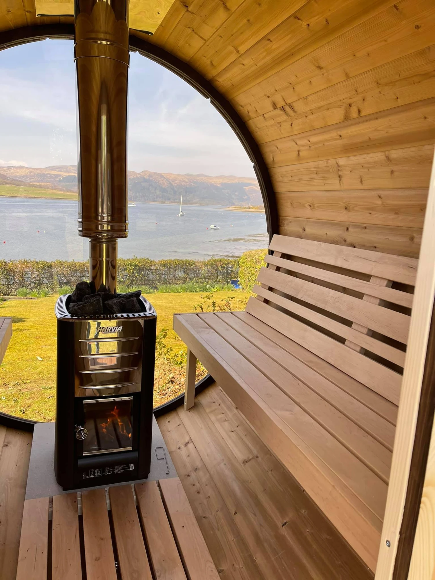 Outdoor Terrace 160 - 2 To 4 Person Barrel Sauna 9 Outdoor Terrace 160 - 2 To 4 Person Barrel Sauna - Image 9