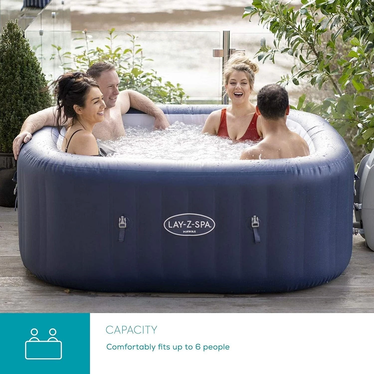 Lay-z Spa Lay-Z-Spa® AirJet Hawaii - 6 Person Inflatable Hot Tub 2 Lay-z Spa Lay-Z-Spa® AirJet Hawaii - 6 Person Inflatable Hot Tub - Image 2