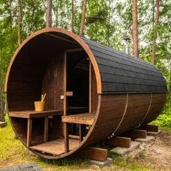 Hekla Barrel 210 - 4 Person Outdoor Sauna 24 Hekla Barrel 210 - 4 Person Outdoor Sauna -Outdoor Living Hot Tubs BarrelSauna 9