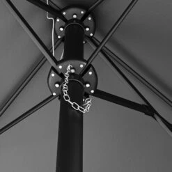 Como 2.7x4.5m Large Double Sided Grey Garden Parasol With Base And Cover -Outdoor Living Hot Tubs FTR144 4 Supersize