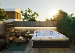 Jacuzzi® J485IP™ - 7 Person Hot Tub -Outdoor Living Hot Tubs JHT J485 Lifestyle SmokedEbony V4 2000x1429 73f9cde9 187f 4cd0 b101 734d085cc087