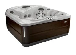 Jacuzzi® J485IP™ - 7 Person Hot Tub -Outdoor Living Hot Tubs JHT J485 Platinum ModernHardwood Iso 2000x1460 6e9ecaa7 ccef 41d4 9027 098bbb0fb329