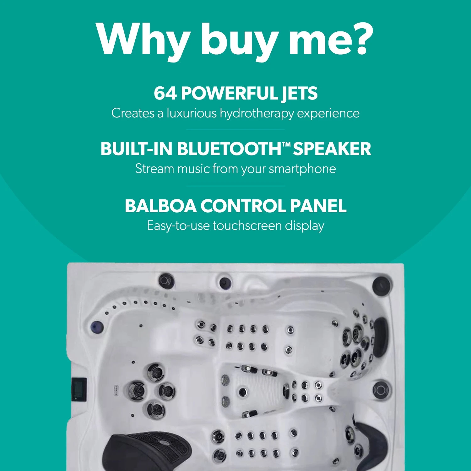 Outdoor Topaz - 3 Person Hot Tub With 2 Loungers 2 Outdoor Topaz - 3 Person Hot Tub With 2 Loungers - Image 2