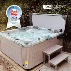 Outdoor Palma - 6 Person Hot Tub With 1 Lounger -Outdoor Living Hot Tubs Platinum Palma BestBuy2022