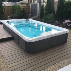 TidalFit Pro EP-15 - 15ft Swim Spa -Outdoor Living Hot Tubs TidalFit EP15 Lifestyle 2